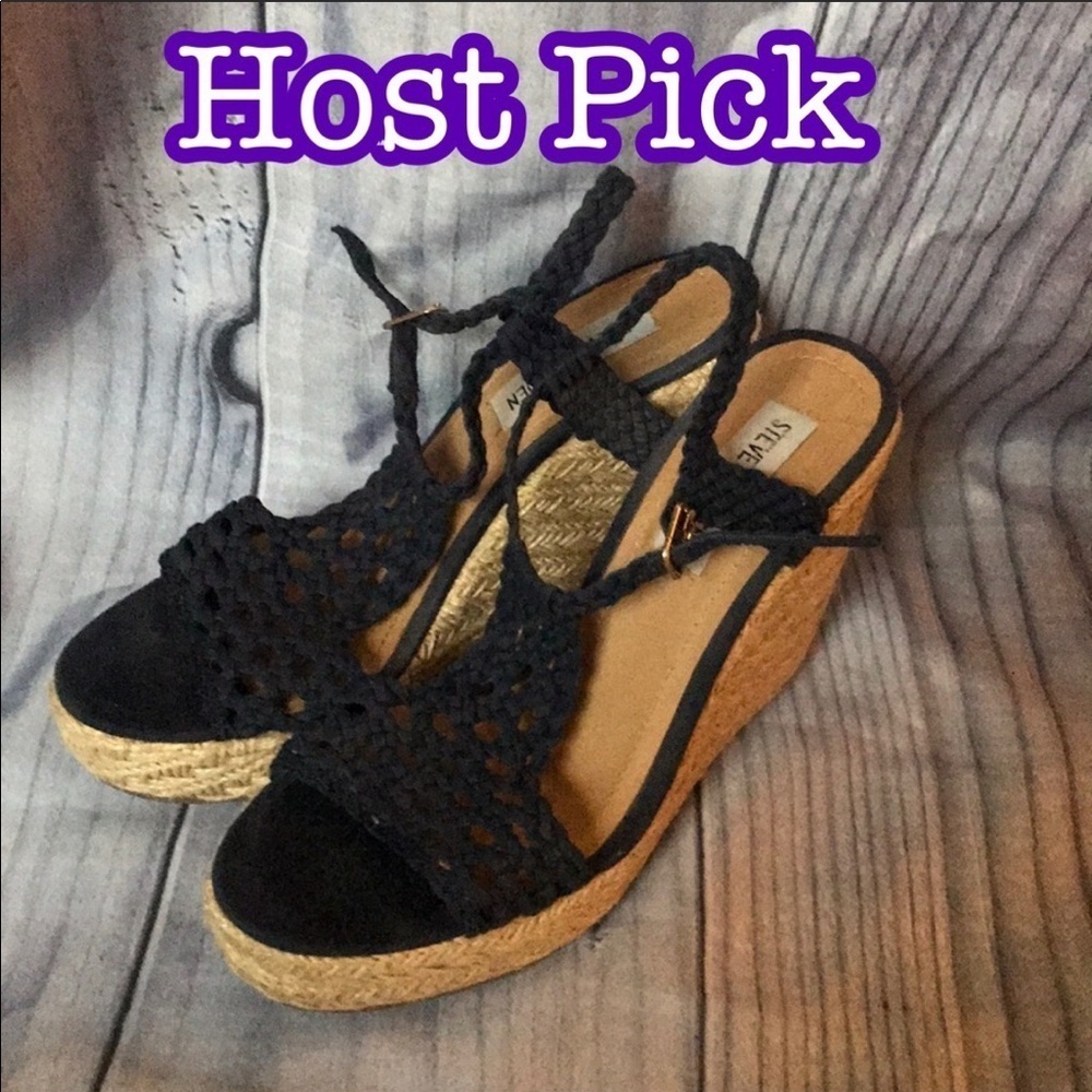 ✅4x Host Pick✅ Steve Madden Open Toe Wedges, Size 7.5